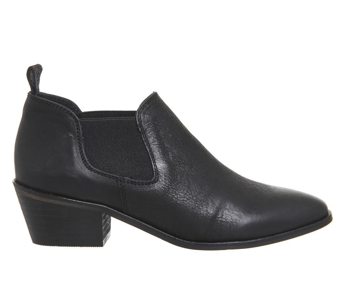 OFFICEFestival Western Shoe BootsBlack Leather
