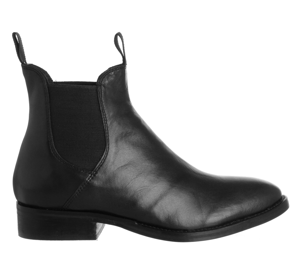 OFFICECockney High Cut Chelsea BootsBlack Leather