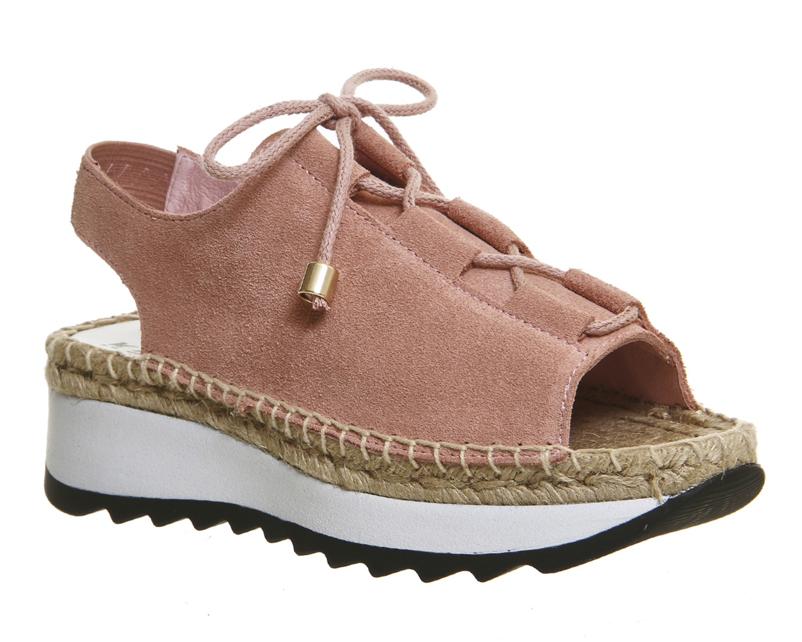 Oki KutsuMizu Lo LacePink Suede