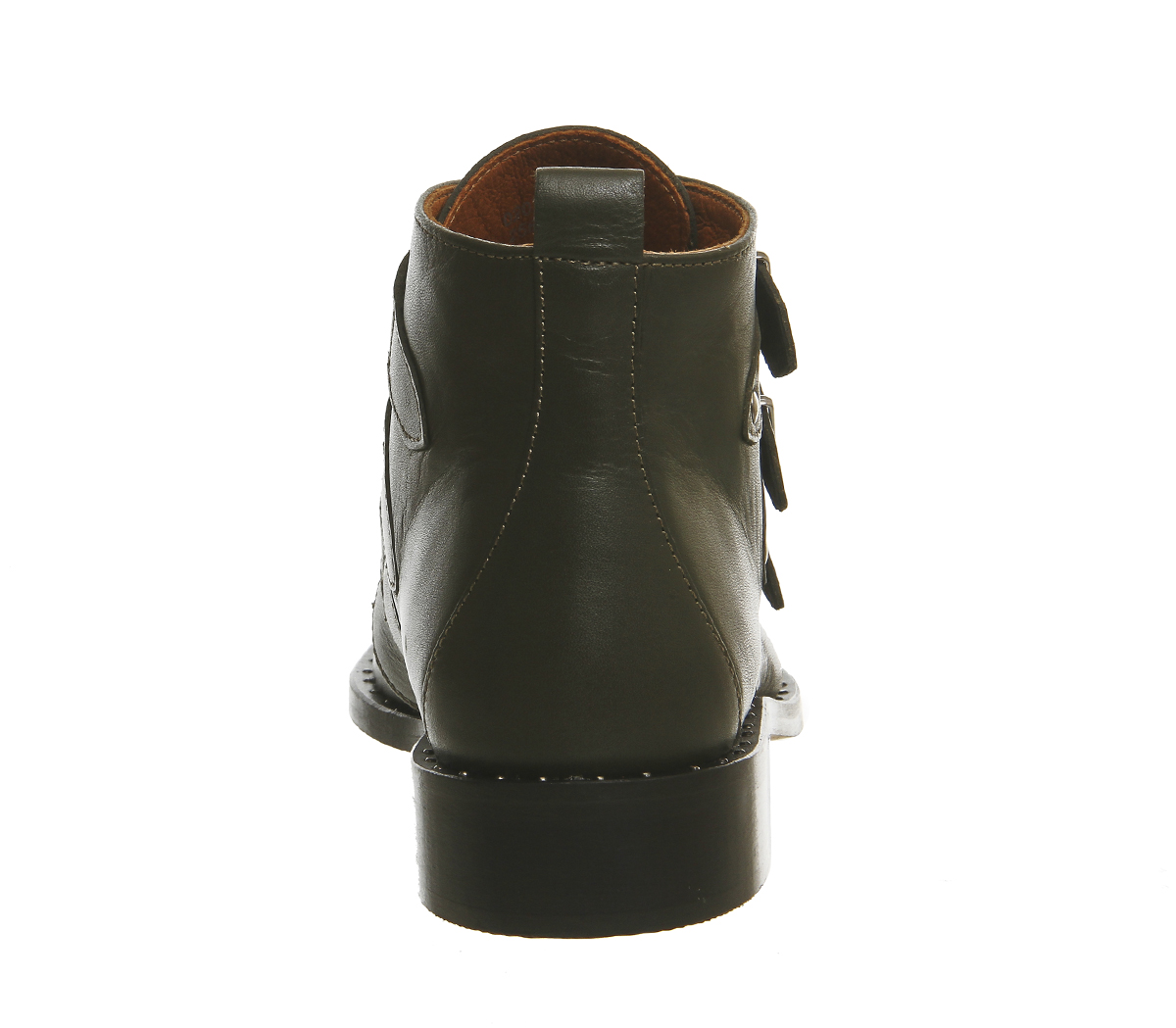OFFICELock Down Buckle BootsOlive Leather