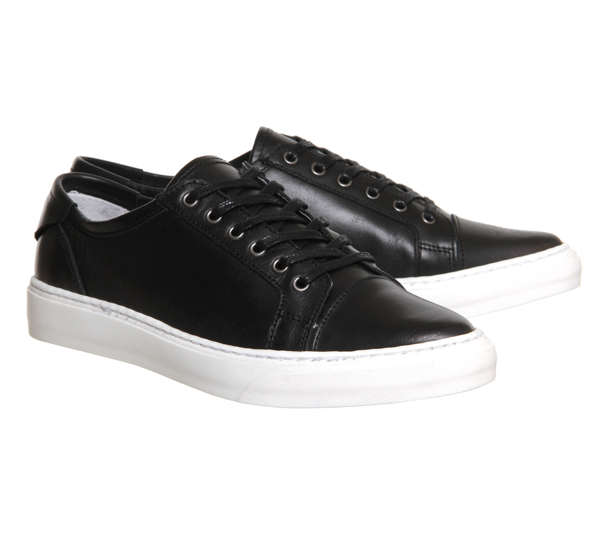 OFFICELibra Point Lace Up TrainerBlack Leather