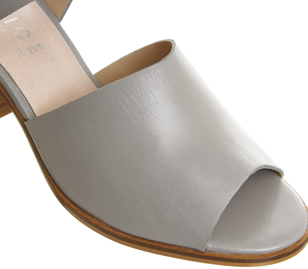 OFFICEFelicia Block Heel SandalsGrey Leather