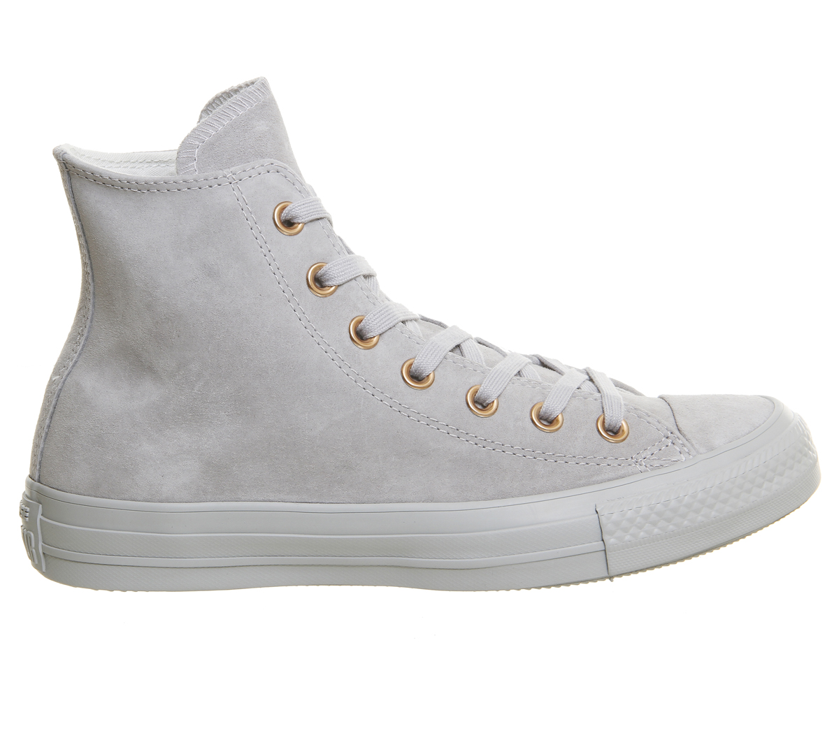 grey suede converse high tops with rose gold