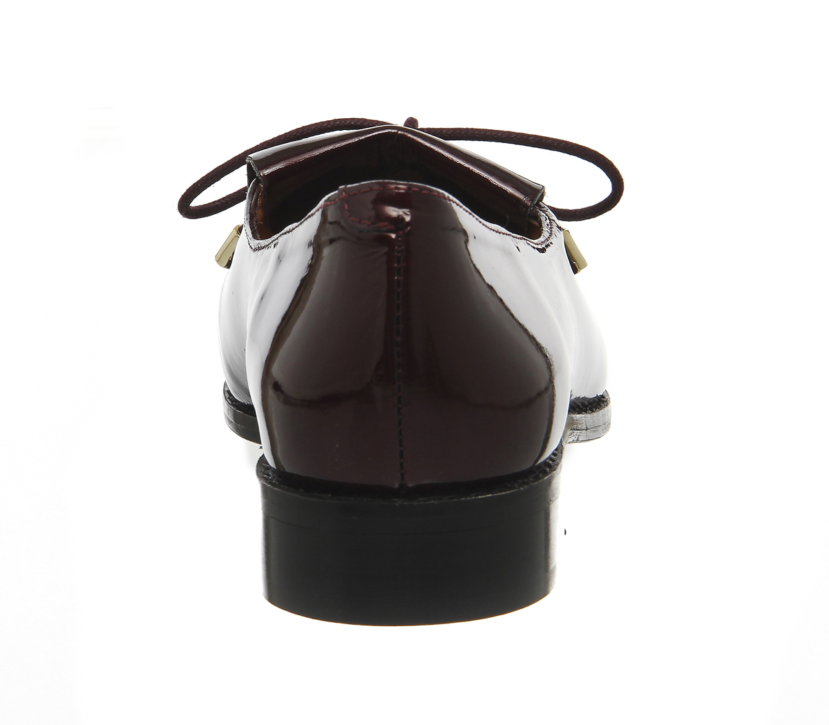 OFFICEResult Kilty Tassel Point PumpsBurgundy Patent Leather