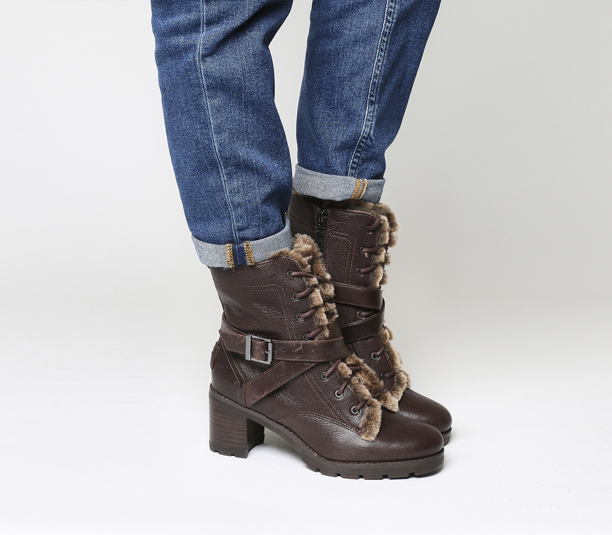UGG Ingrid Strap Boots Stout Leather 