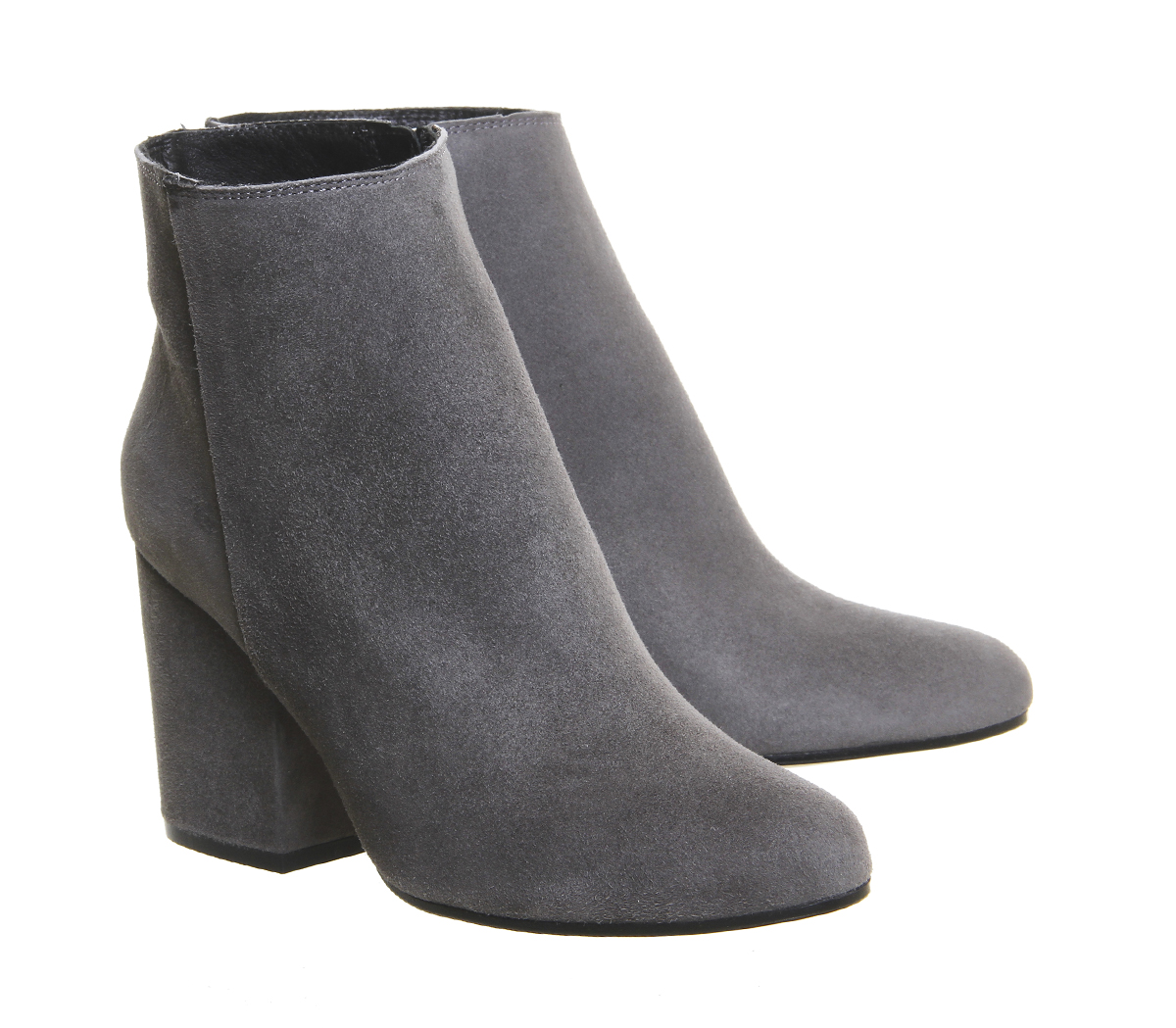 OFFICEInk Block Heel BootsGrey Suede