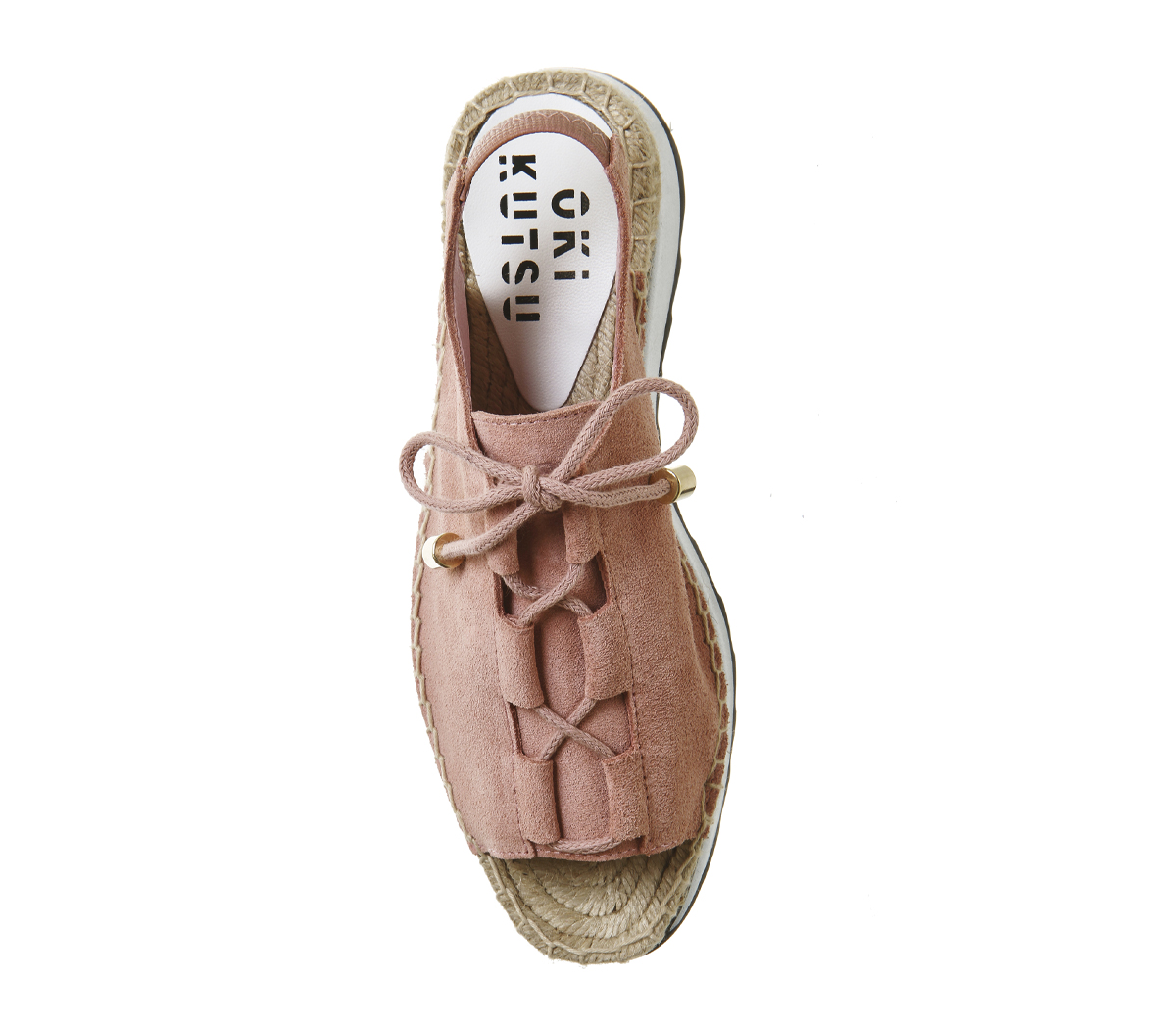 Oki KutsuMizu Lo LacePink Suede