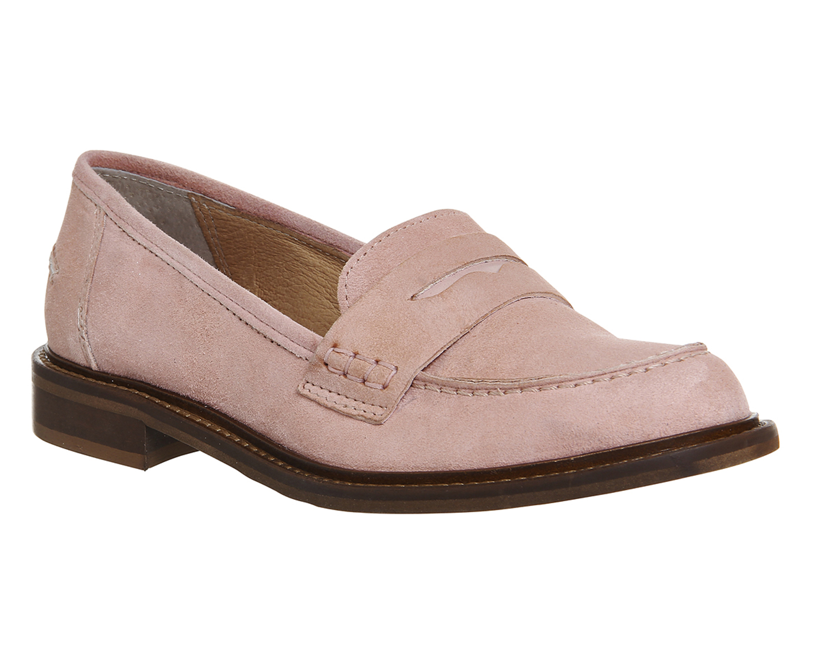 OFFICEDemanding Softy Loafer With Thick RandPink Kid Suede