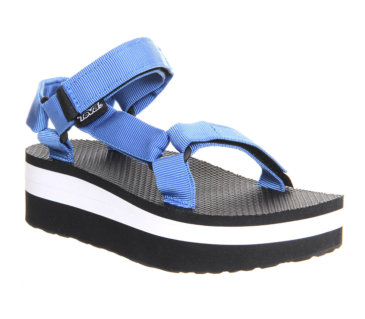 Teva W Platform Universal Black White Blue - Sandals