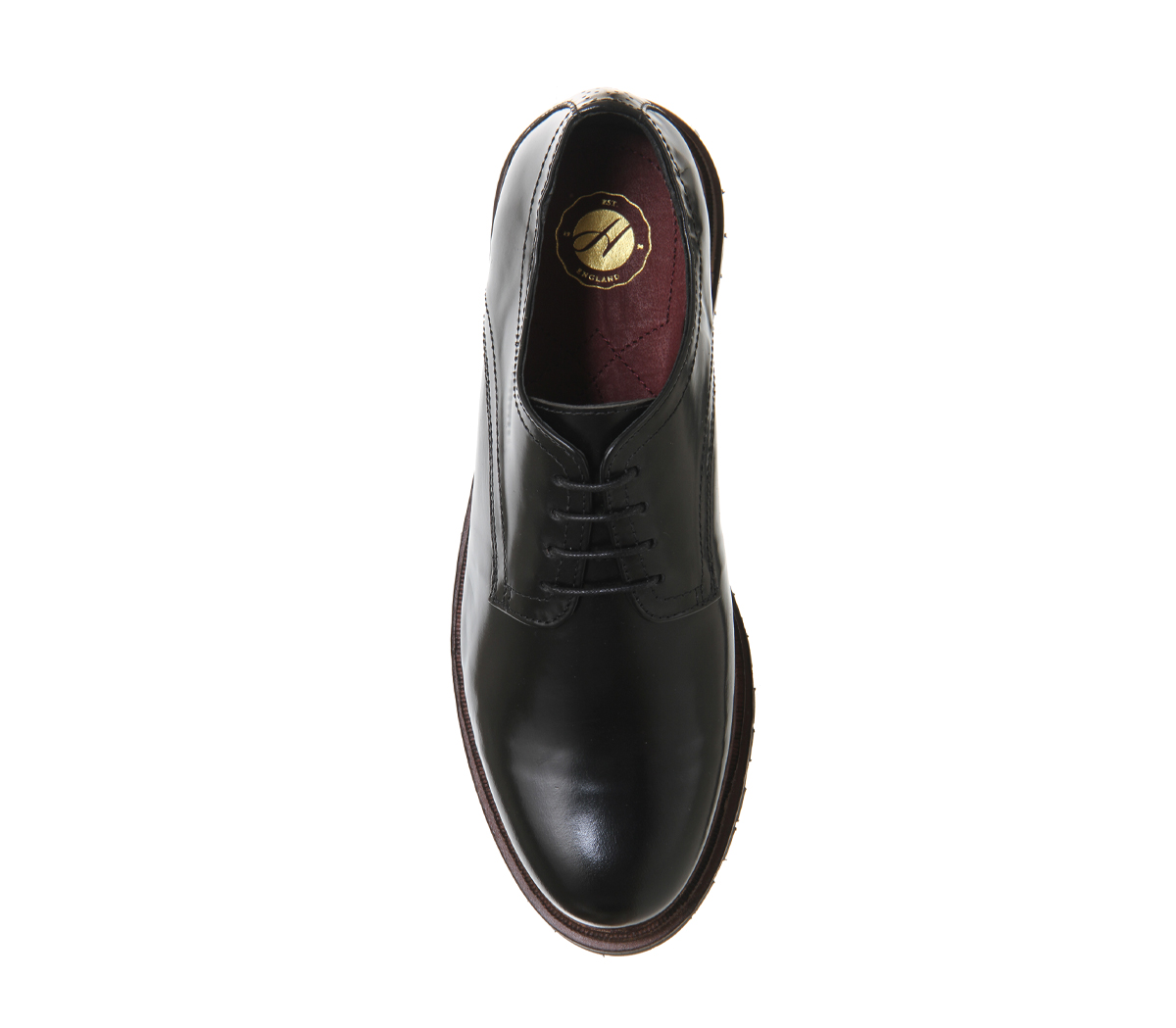 Hudson LondonHollin BroguesBlack Hi Shine Leather