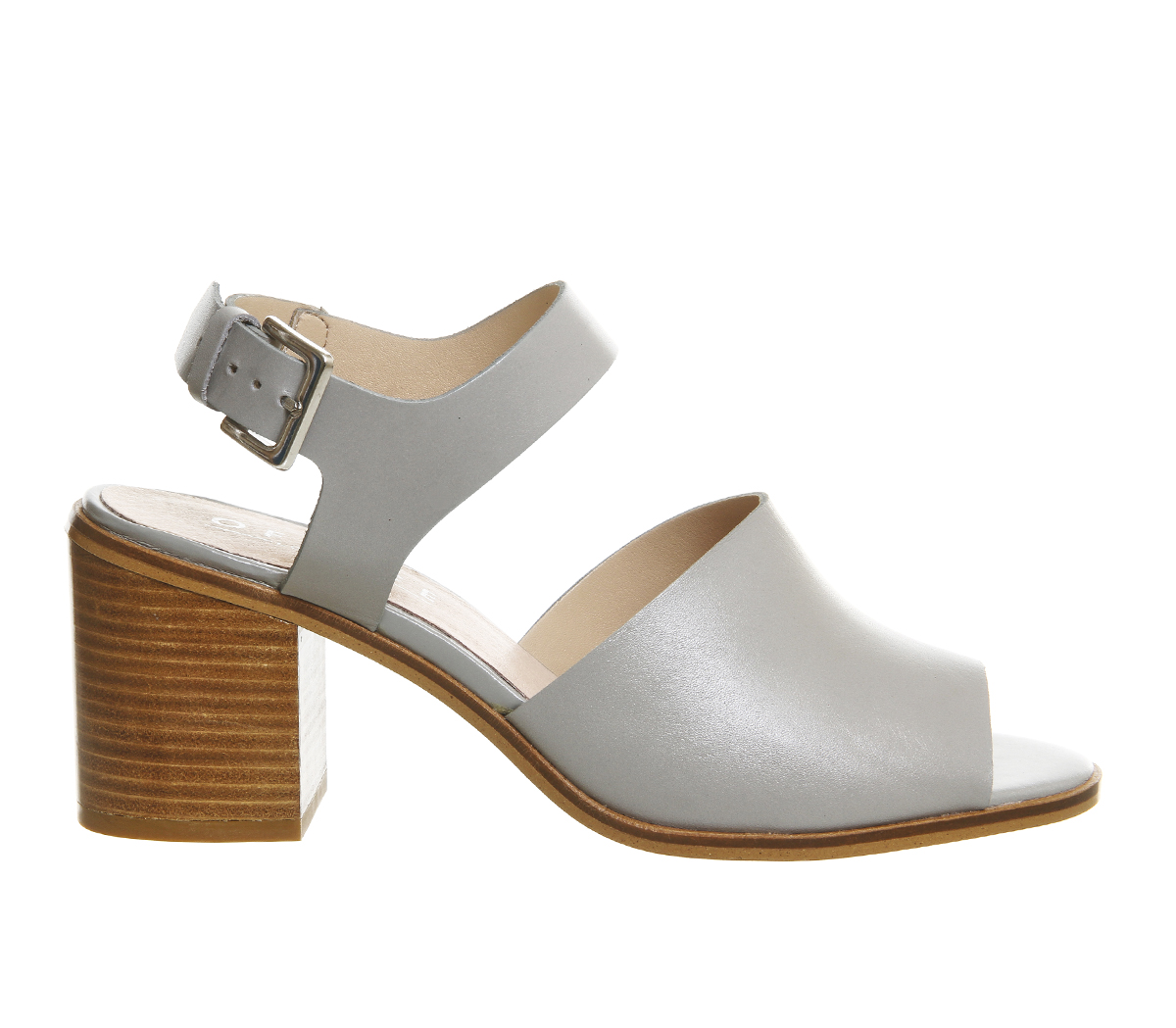 OFFICEFelicia Block Heel SandalsGrey Leather
