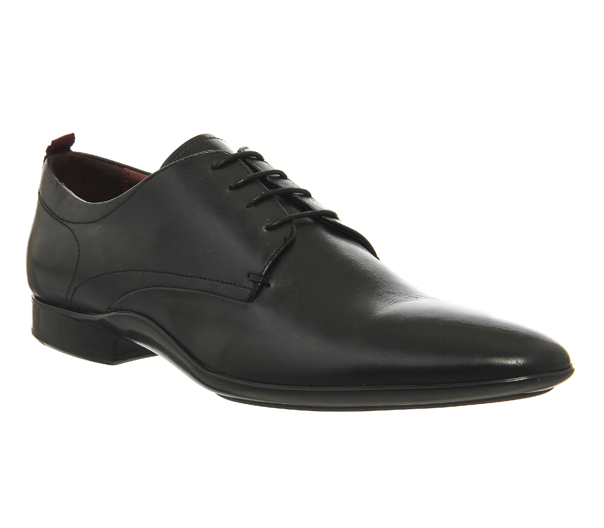 Poste Claudio Plain Toe Lace Up Shoes Black Leather - Men’s Smart Shoes