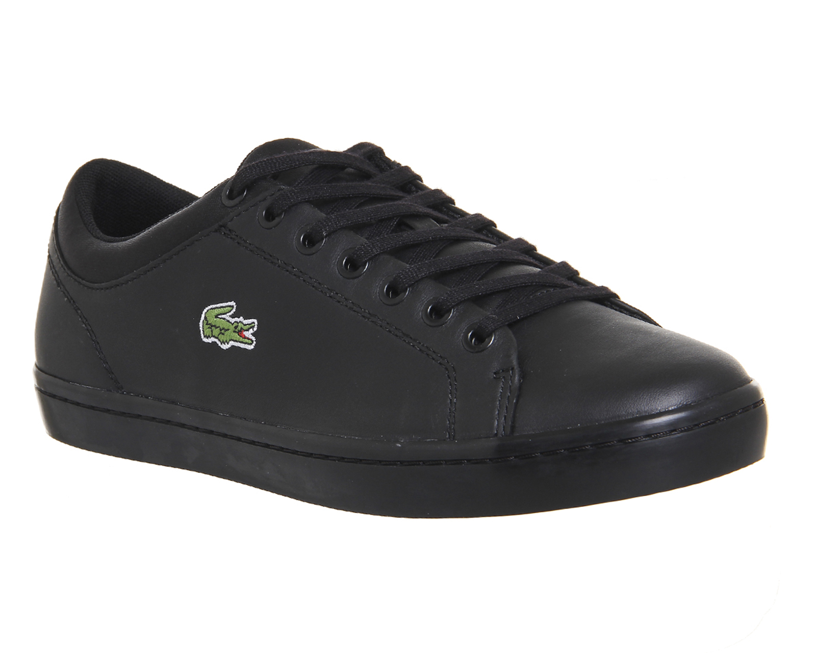 Lacoste Straightset Black Leather - His 