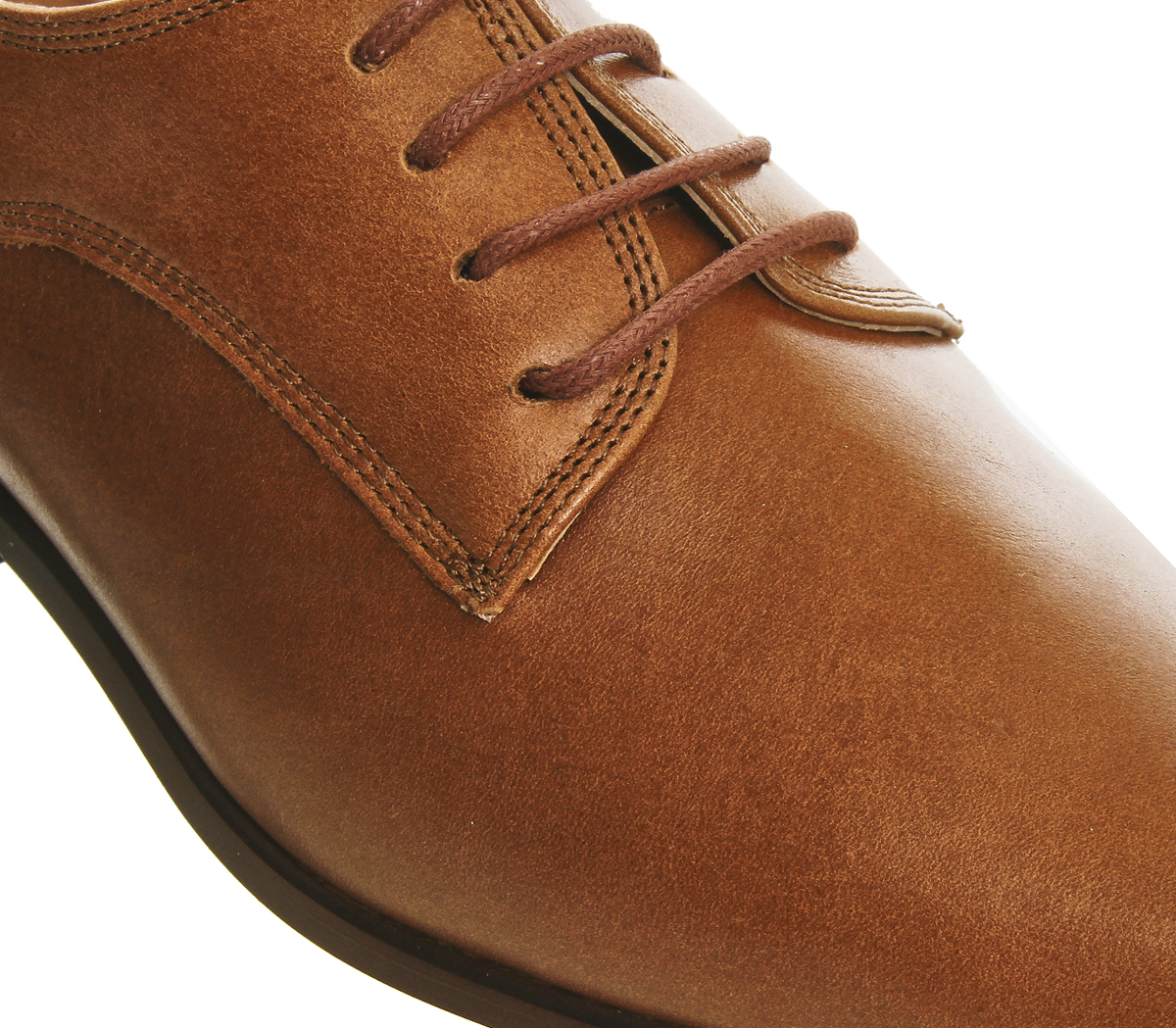 OFFICEPiccadilly Lace Up FlatsTan Leather