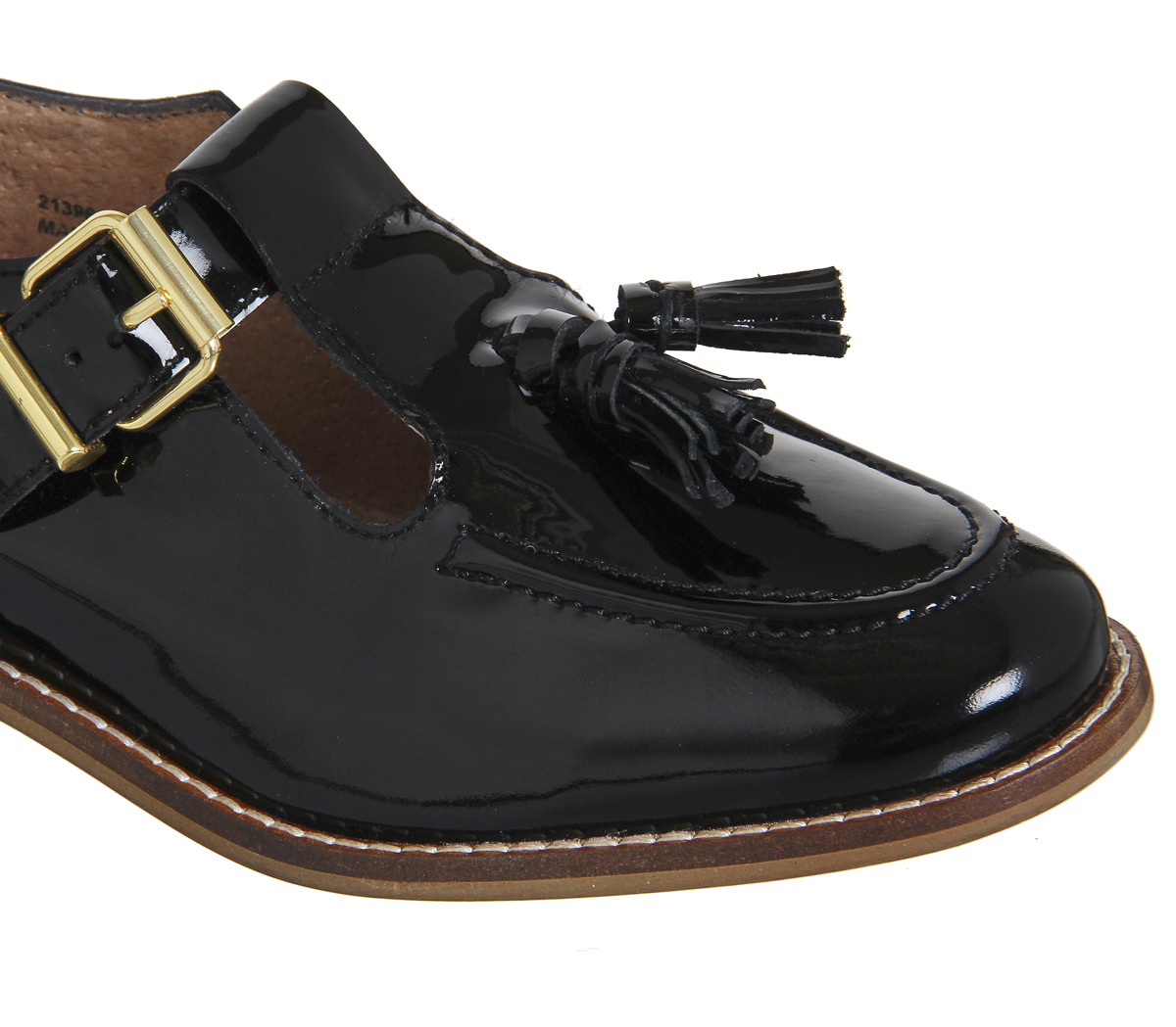 OFFICEDolly Tassel T BarBlack Patent Leather