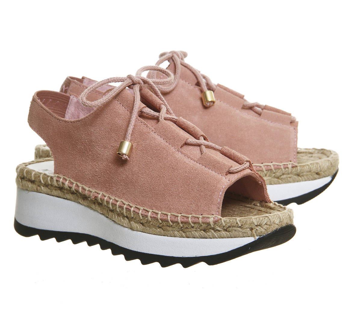 Oki KutsuMizu Lo LacePink Suede