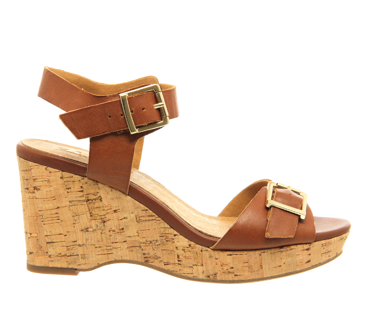 OFFICEWinchester Cork WedgeTan Leather
