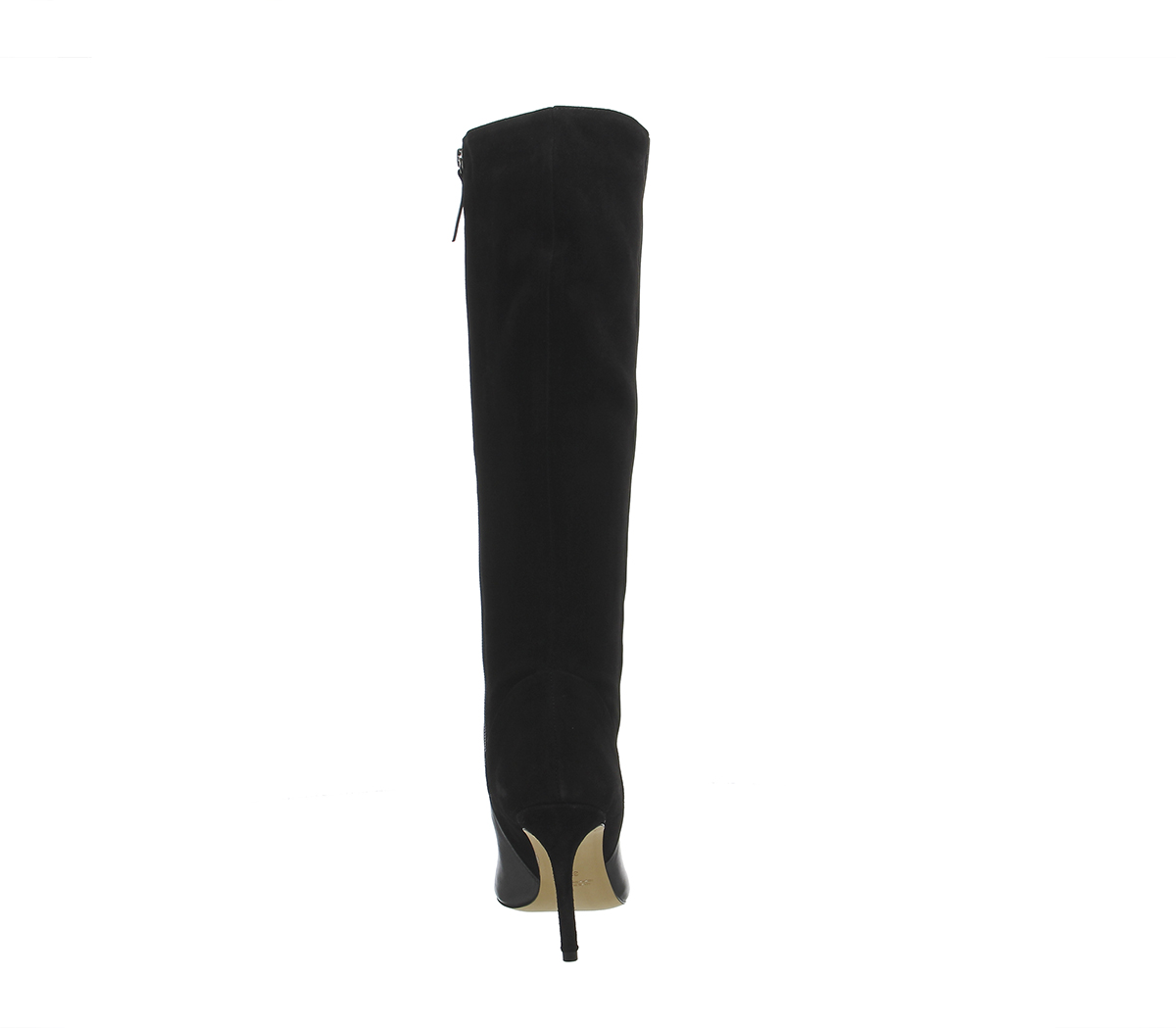 OFFICEElliot Slim Heel Knee BootsBlack Leather Black Suede