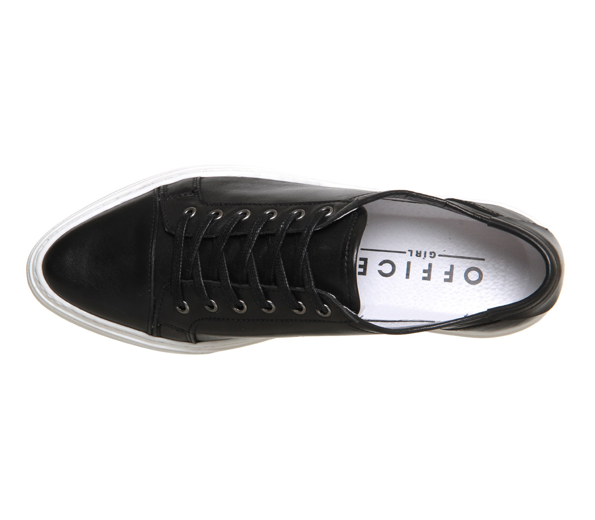 OFFICELibra Point Lace Up TrainerBlack Leather