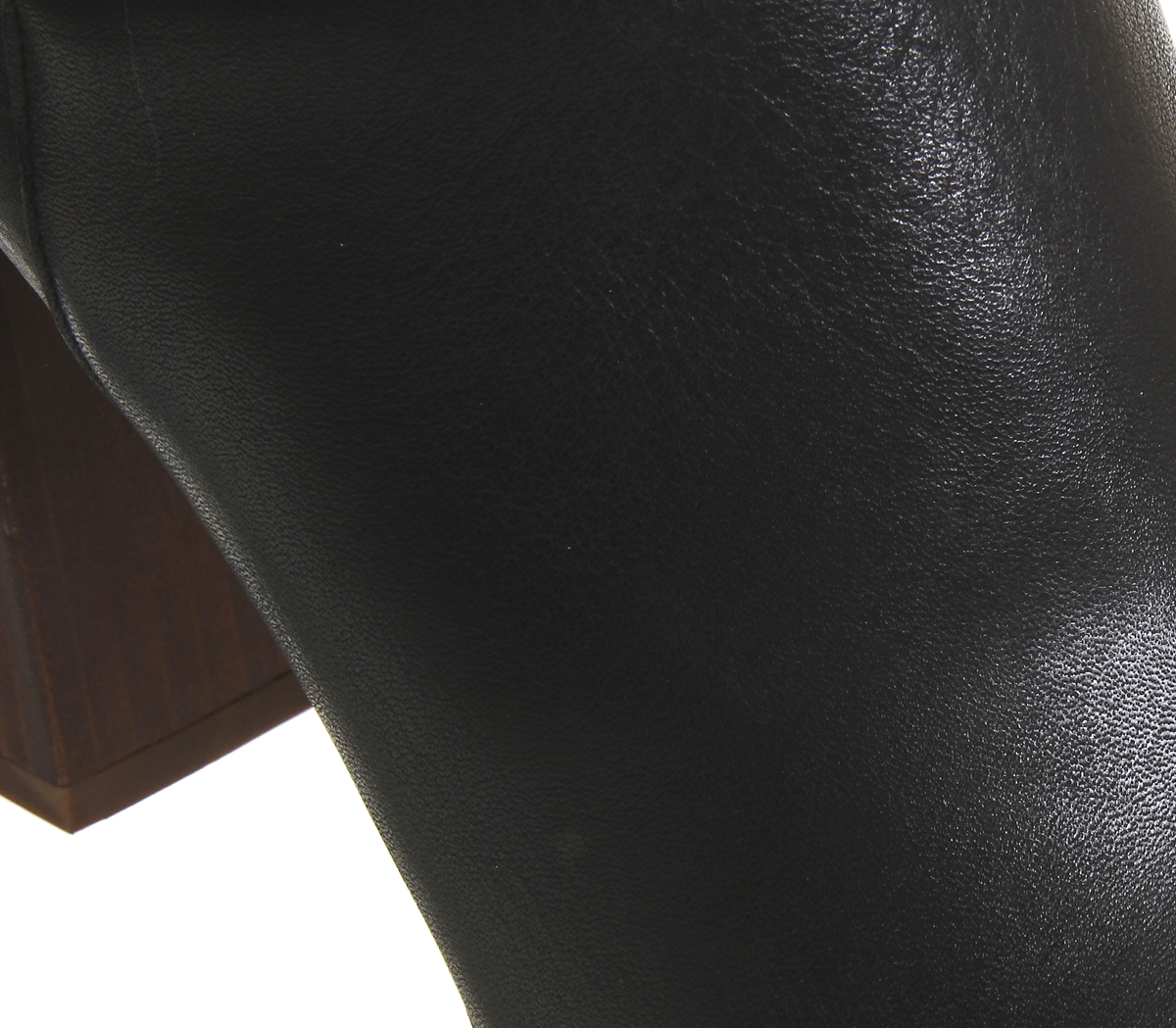 OFFICELavender Block BootsBlack Leather