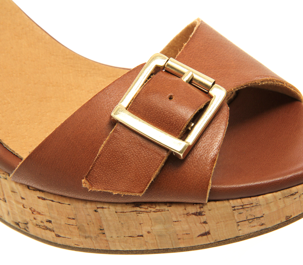 OFFICEWinchester Cork WedgeTan Leather