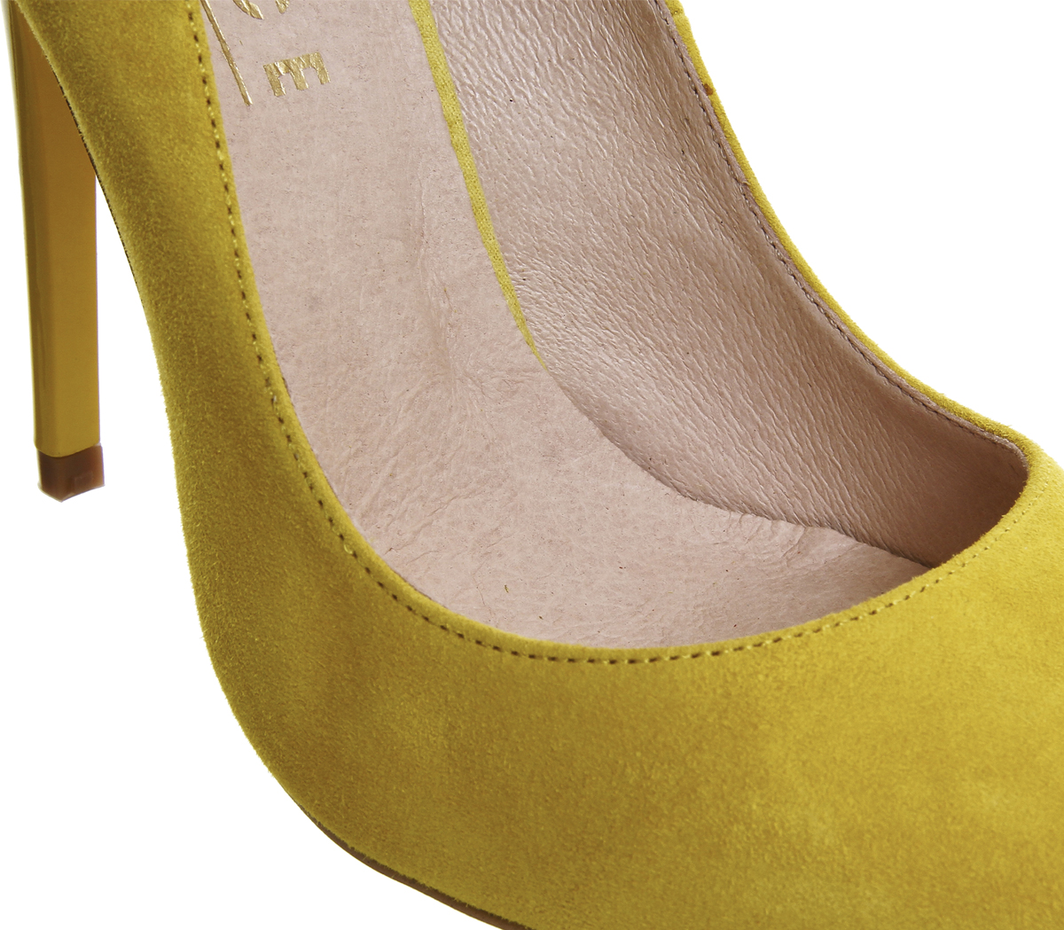 OFFICEOn To Point Court HeelsYellow Kid Suede