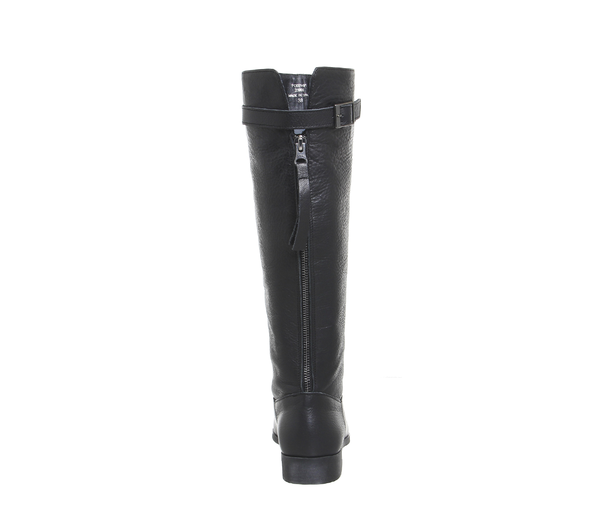 OFFICEKinetic  Casual Strap Detail Knee BootsBlack Leather