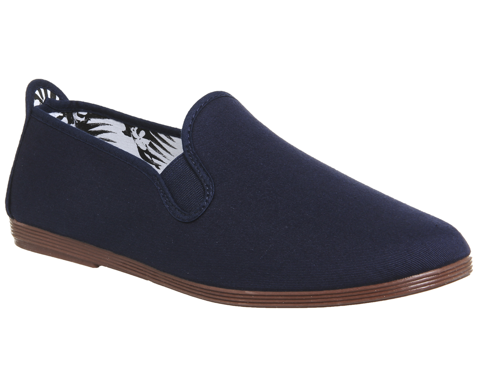 Flossy Flossy Plimsolls Flats Navy Canvas - Men's Casual Shoes