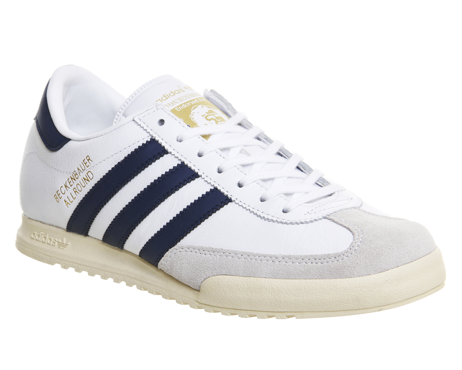 adidas Beckenbauer Trainers White Navy - His trainers