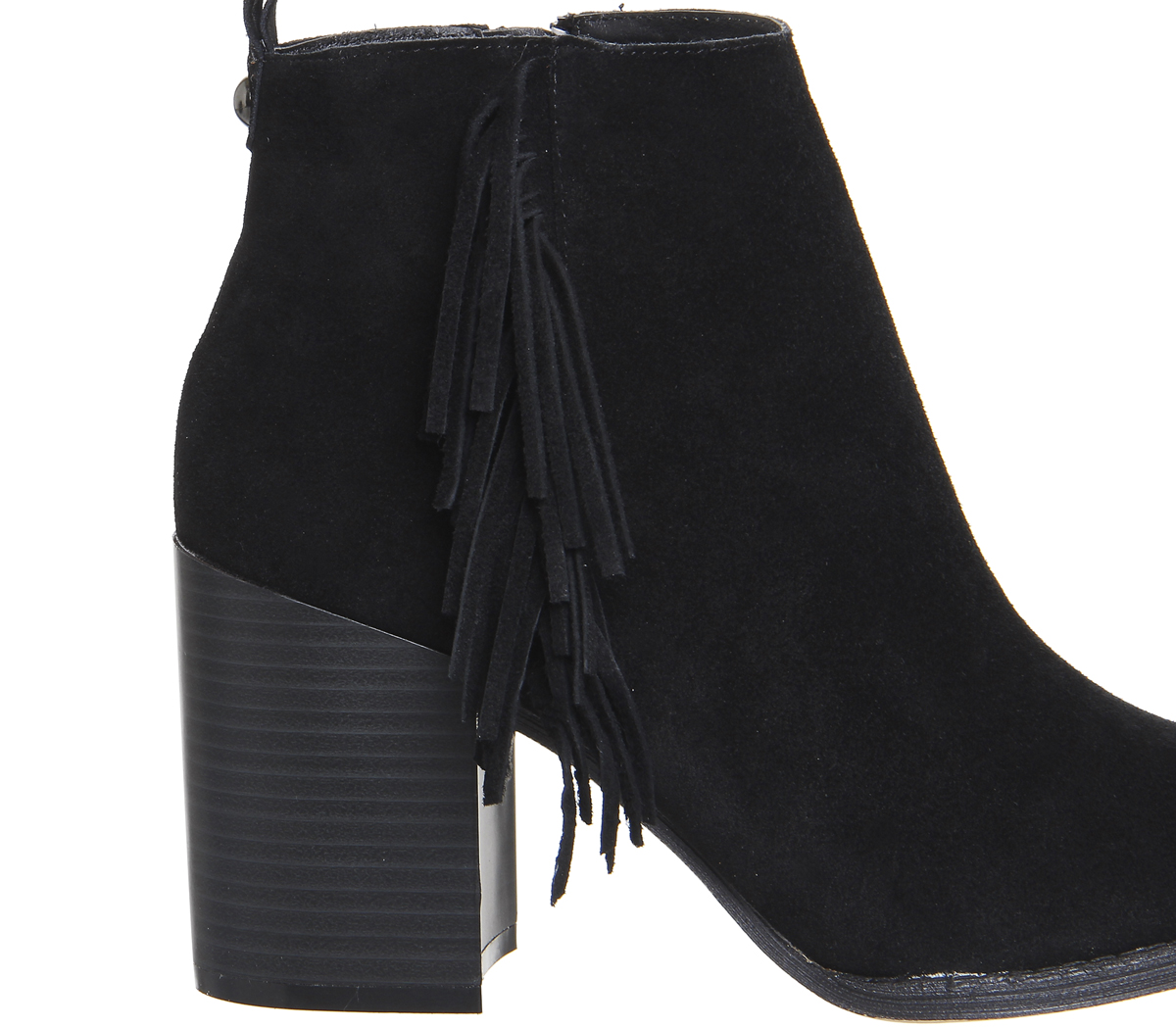 OFFICEJasper Fringed BootsBlack Suede